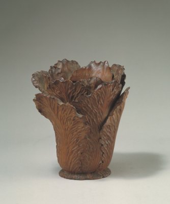 图片[1]-Fengxijue bamboo carving Chinese cabbage pen holder-China Archive